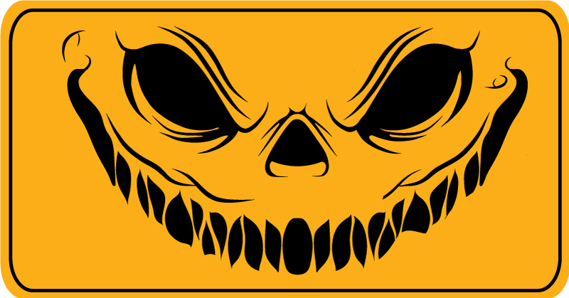 Grozljivo nasmejan obraz Vinilna preproga za noč čarovnic - TenStickers