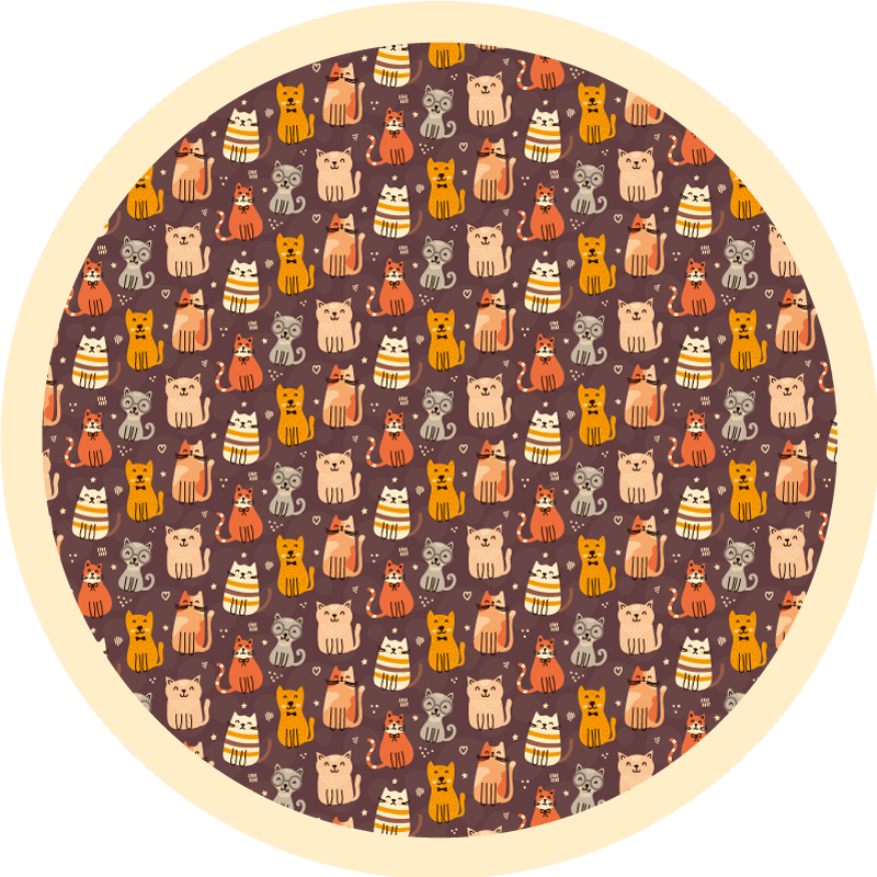 Vinilne preproge v drugih vzorcih Živalski vzorci krog - TenStickers