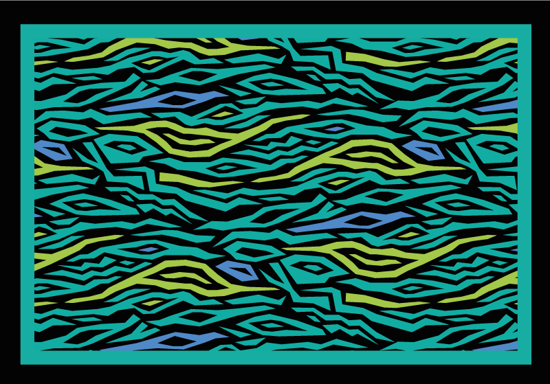 Abstraktni safari vinilni tepih s potiskom živali - TenStickers