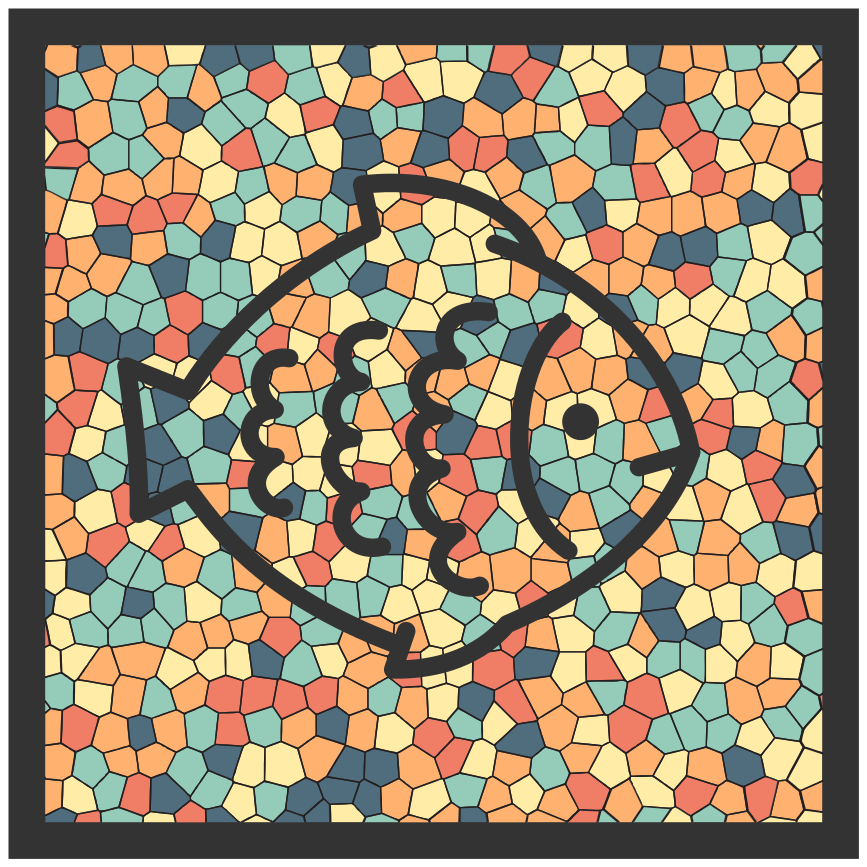 Mozaični ribji vzorec Vinilna mozaik preproga - TenStickers