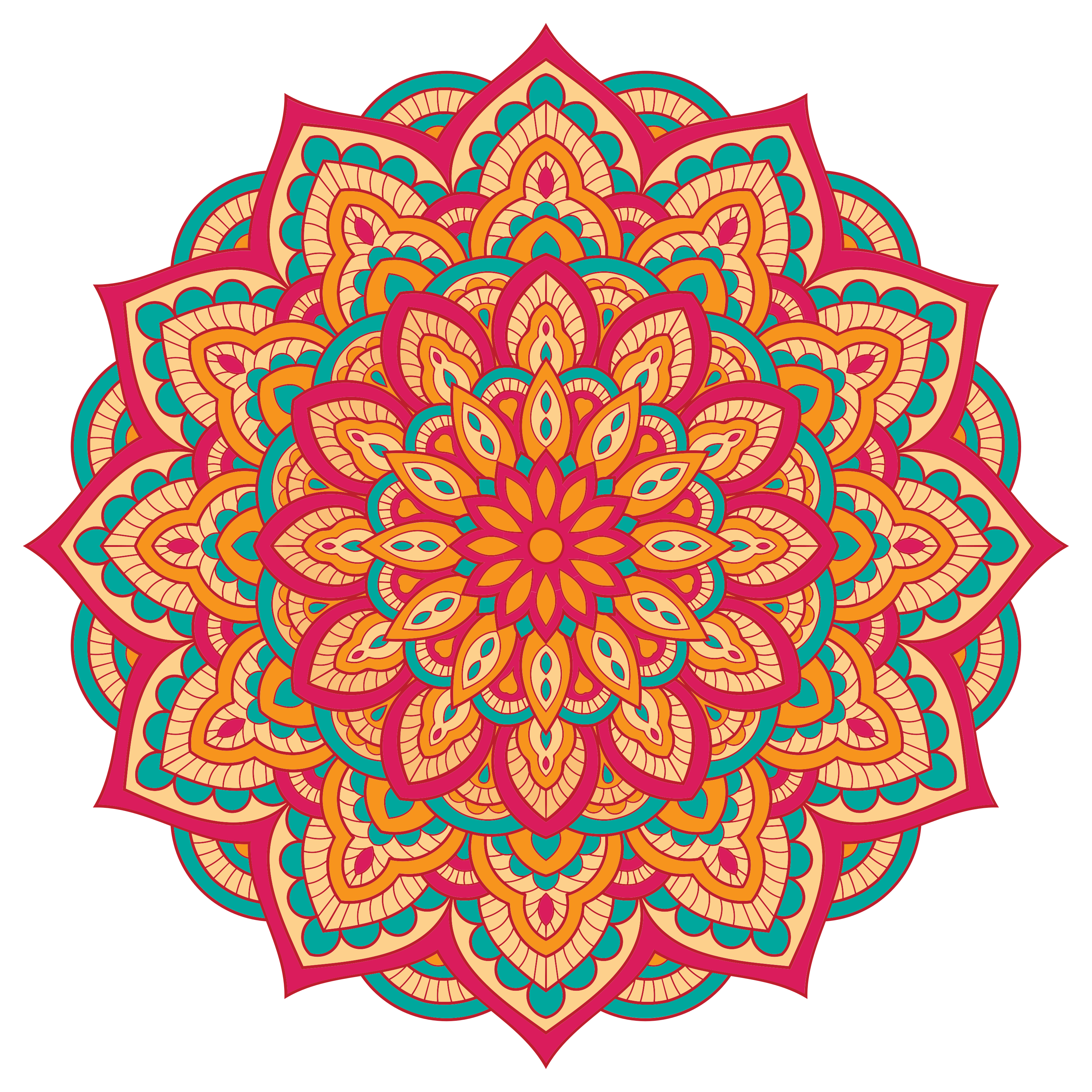 Pisane mandale mandala vinil preproga - TenStickers