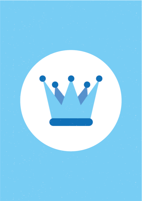 Modra kronska otroška vinilna igralna podloga - TenStickers