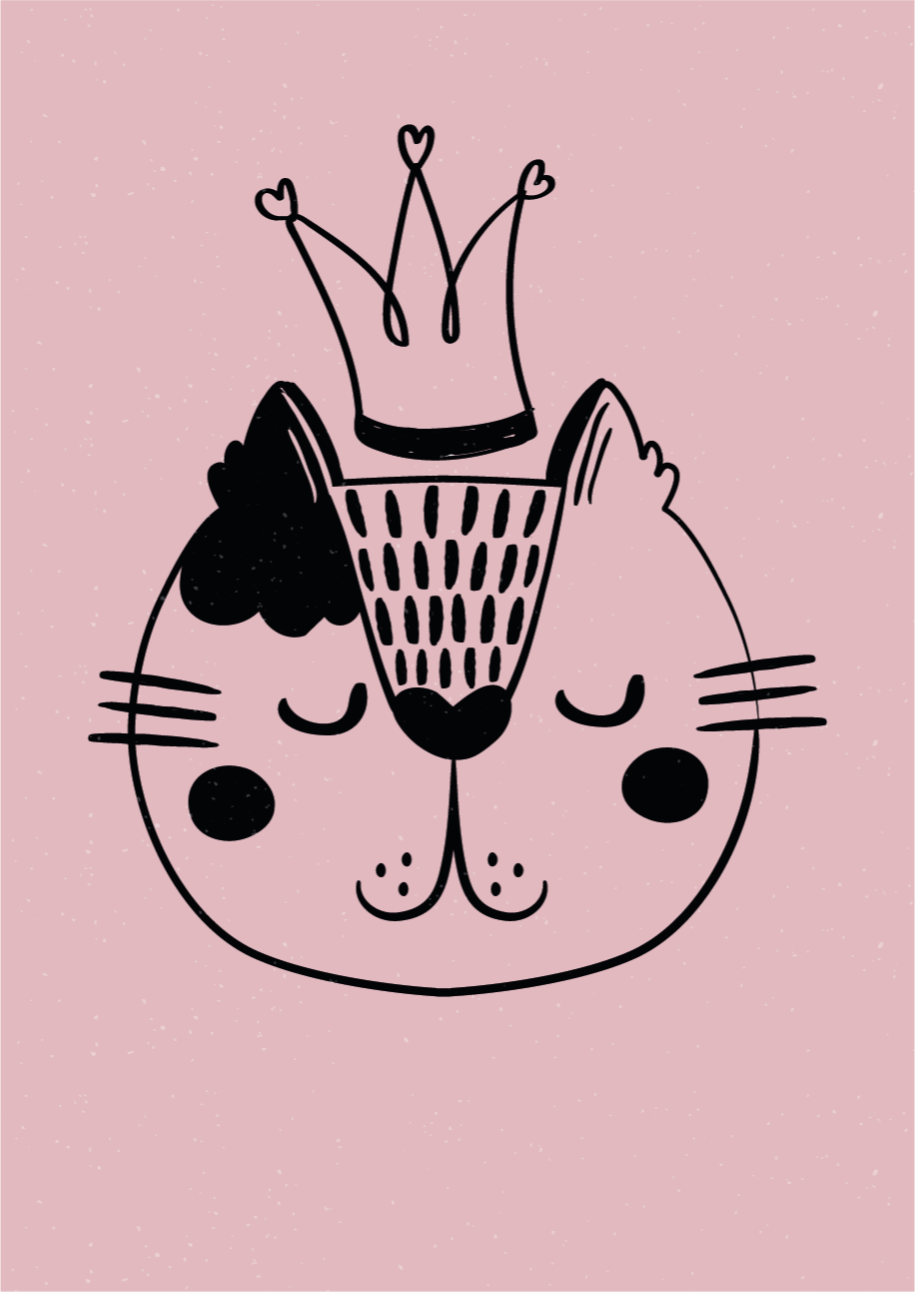 čudovita preproga mačka princeska - TenStickers