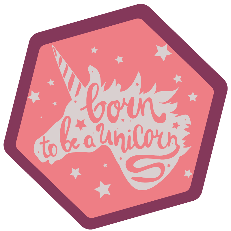 Rojen samorog Vinilna preproga za dojenčke - TenStickers