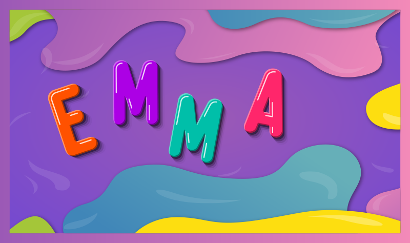 Barvita 3d prilagodljivo ime personalizirana podloga - TenStickers