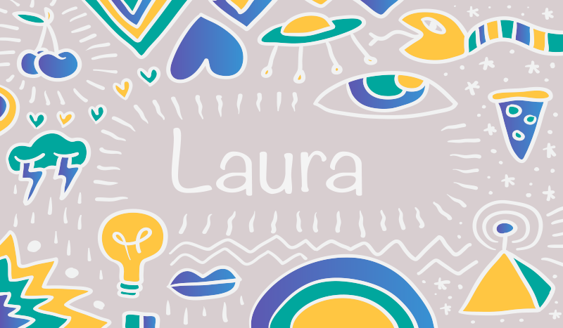 Risanje risb z imenom personalizirana podloga - TenStickers