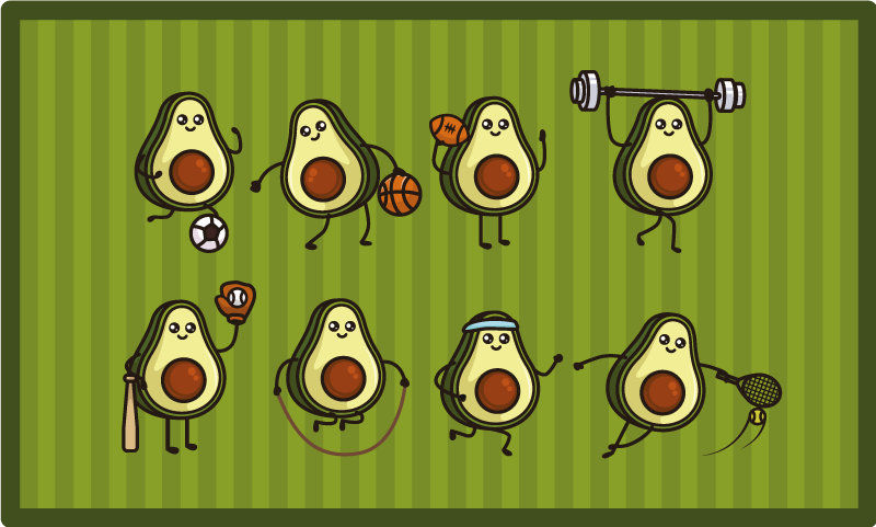 Anime avokado otroška vinil preproga - TenStickers