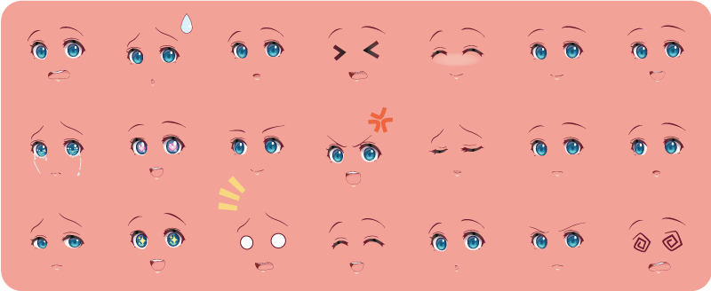 Dejavnost čustvenih obrazov Otroške vinilna preproga - TenStickers