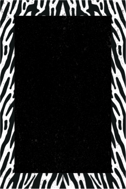 Preproga z živalskim potiskom zebra black runner - TenStickers