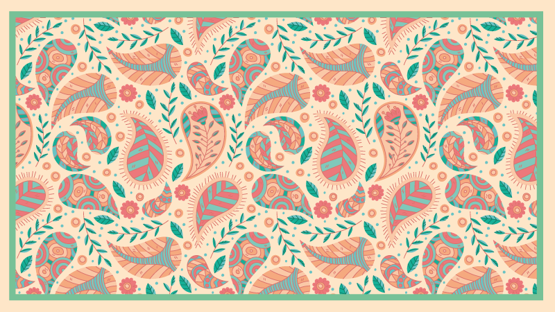 Fuzija paisley vzorcev Vinilna preproga mandala - TenStickers