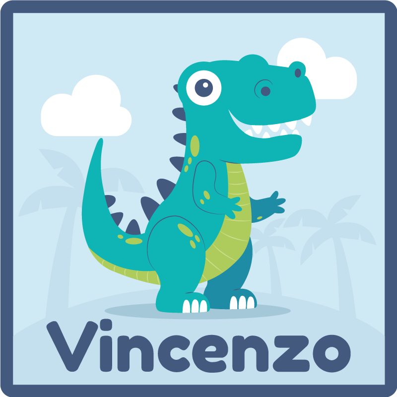 Vinilna preproga za dojenčke z ilustracijo dinozavra - TenStickers