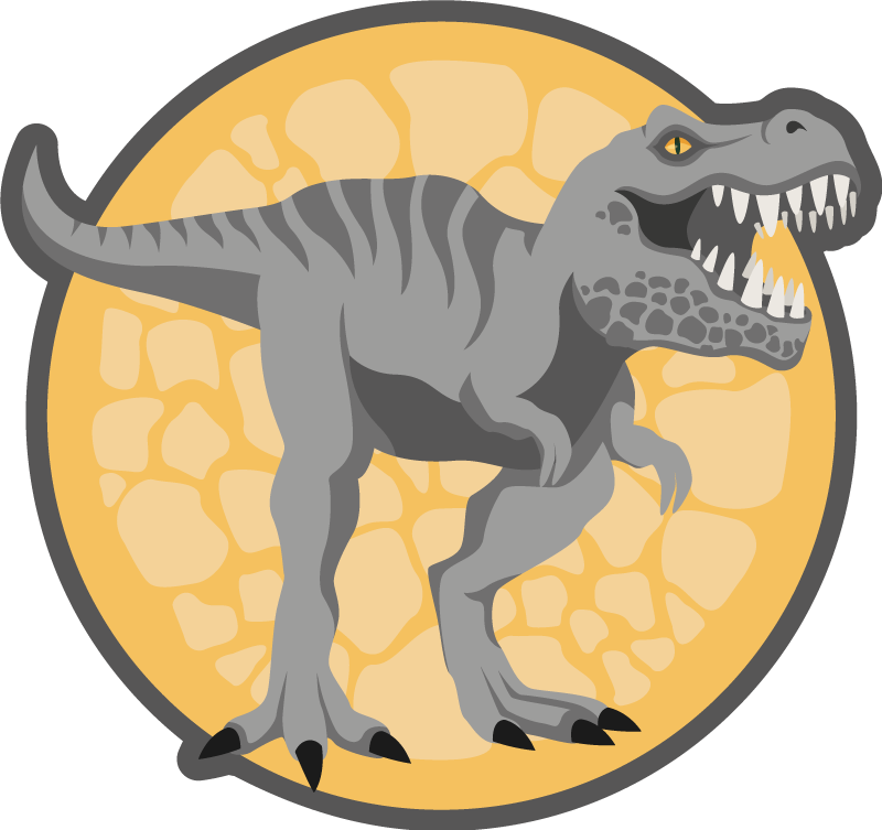 T-rex tapeta, ročno risana žival - TenStickers