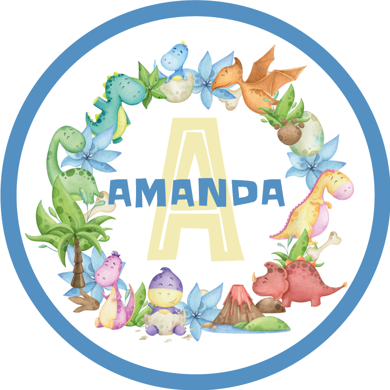 Dinozavri z osebno preprogo - TenStickers