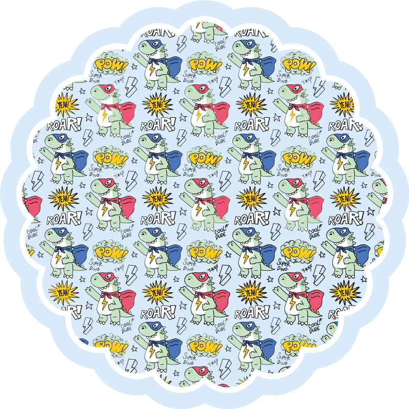 Superjunaki dinosi Otroške vinilna preproga - TenStickers