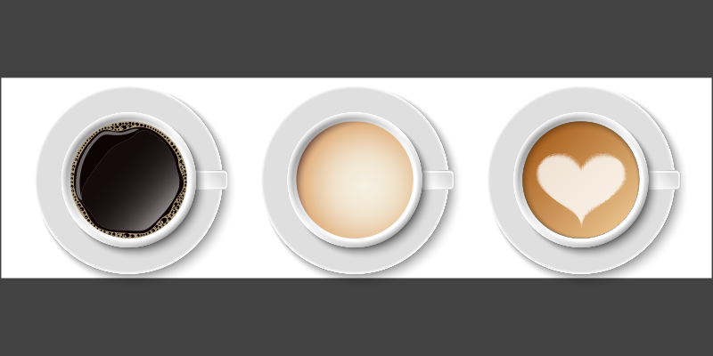 Pogled iz zraka različna kava moderna preproga - TenStickers