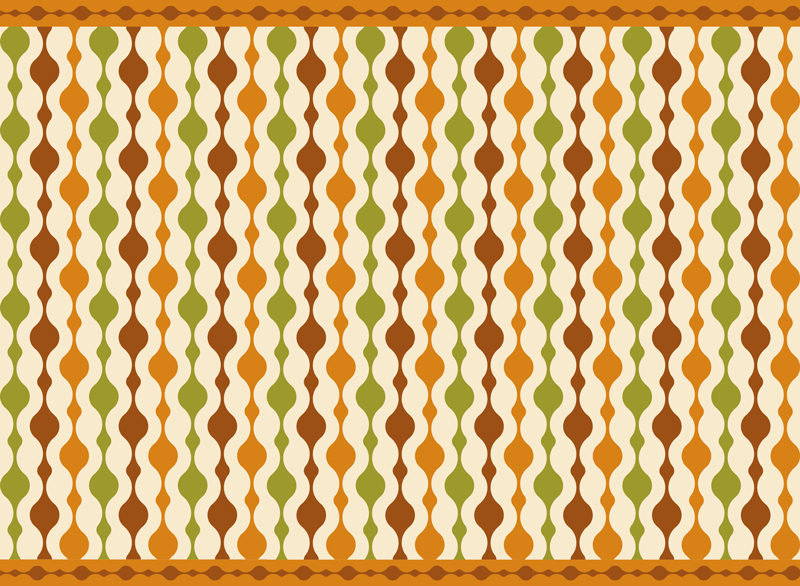 Oblikovanje valovitih linij Vinilna preproga s črtami - TenStickers