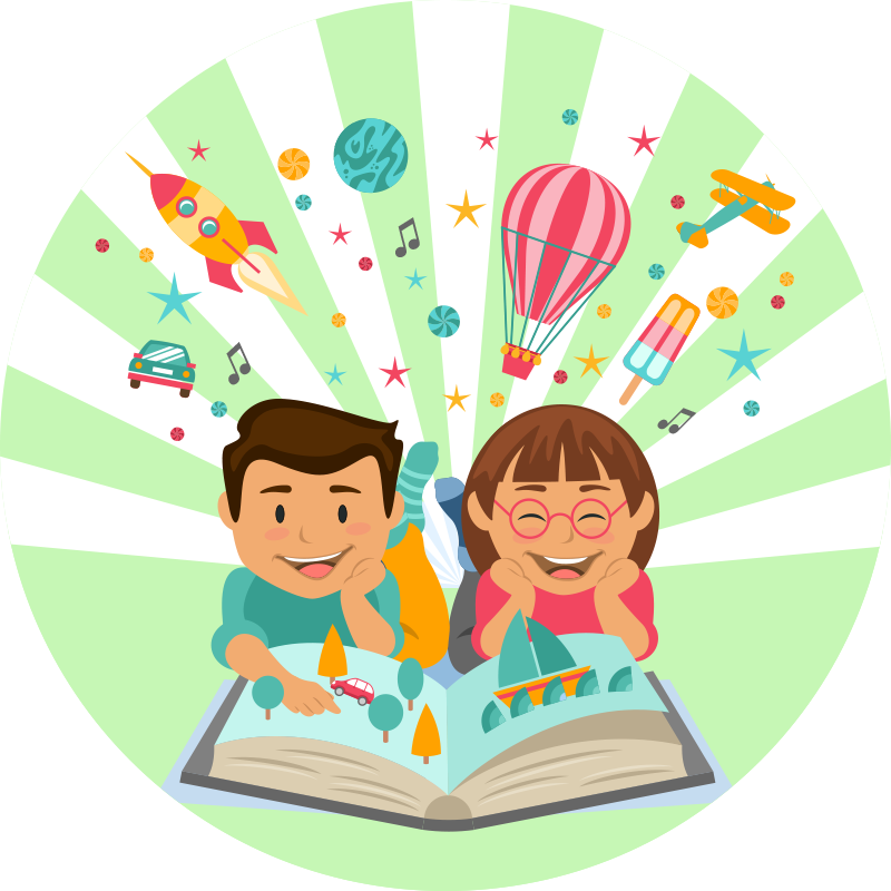 Domiselno branje Otroške vinilna preproga - TenStickers