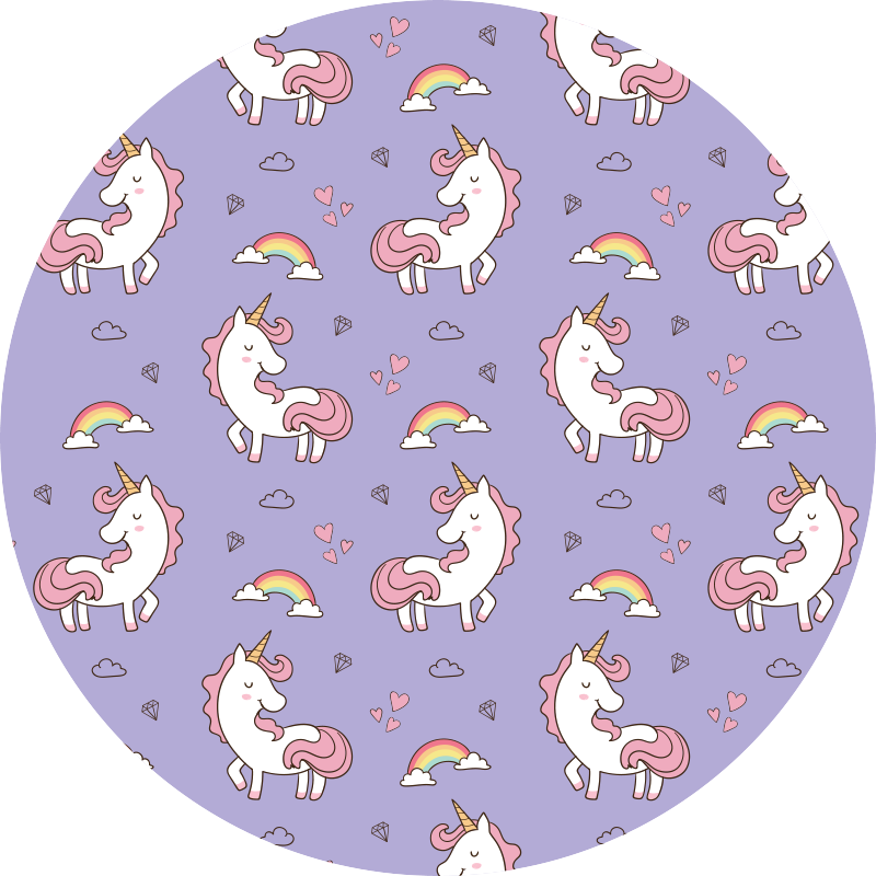 Fantazijski vzorec samoroga Otroške vinilna preproga - TenStickers