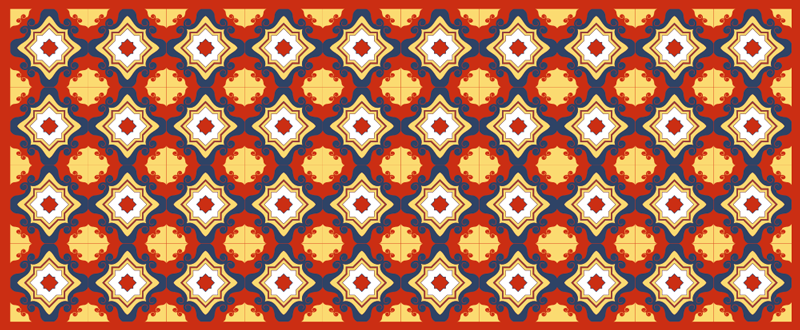 živo rdeča ploščica vinil preproga - TenStickers