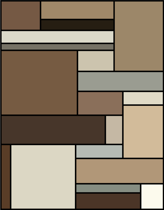 Rjave kvadratke geometrijske preproge iz vinila - TenStickers