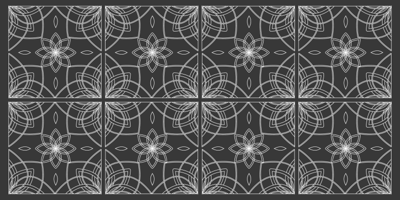 Cvetlični obris cvetlična vinilna preproga - TenStickers