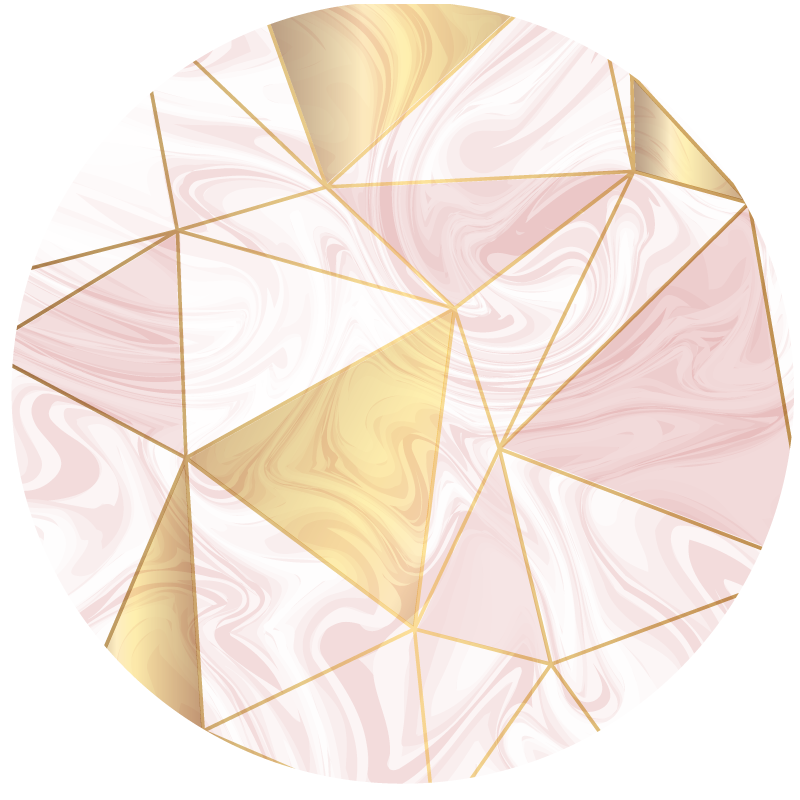 Marmornati poligoni vzorec vinil preproga domača pisarna - TenStickers