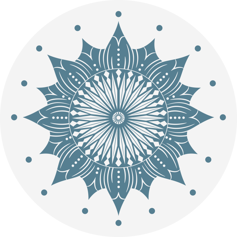 Intricate floral mandala vinilna preproga - TenStickers