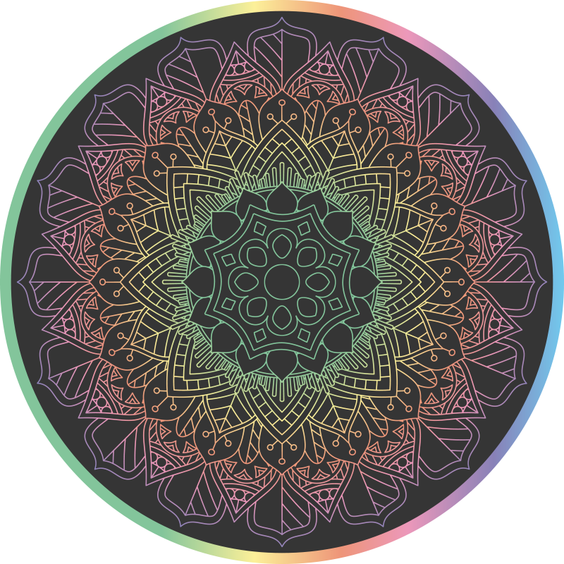 Mandala meditacija Vinilna preproga mandala - TenStickers