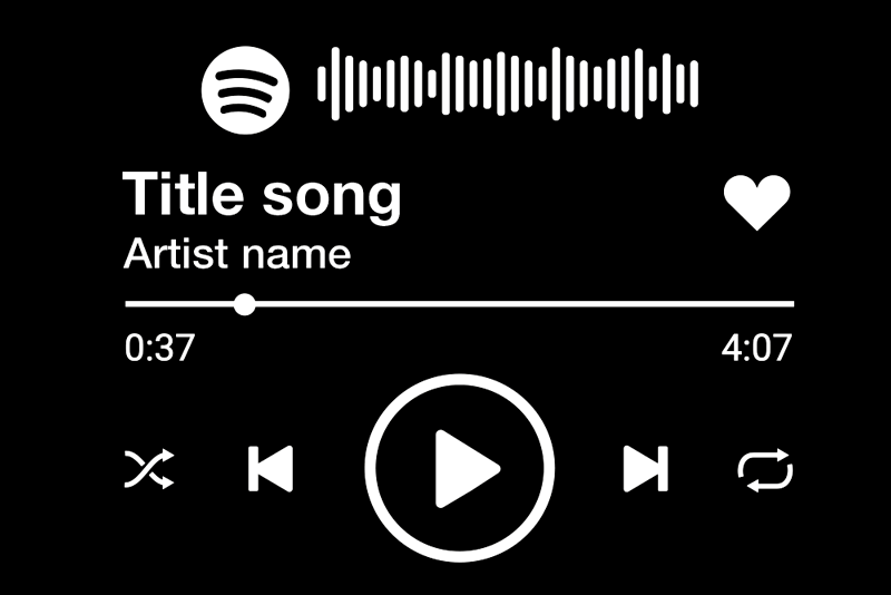 Spotify text personalizirana mat - TenStickers
