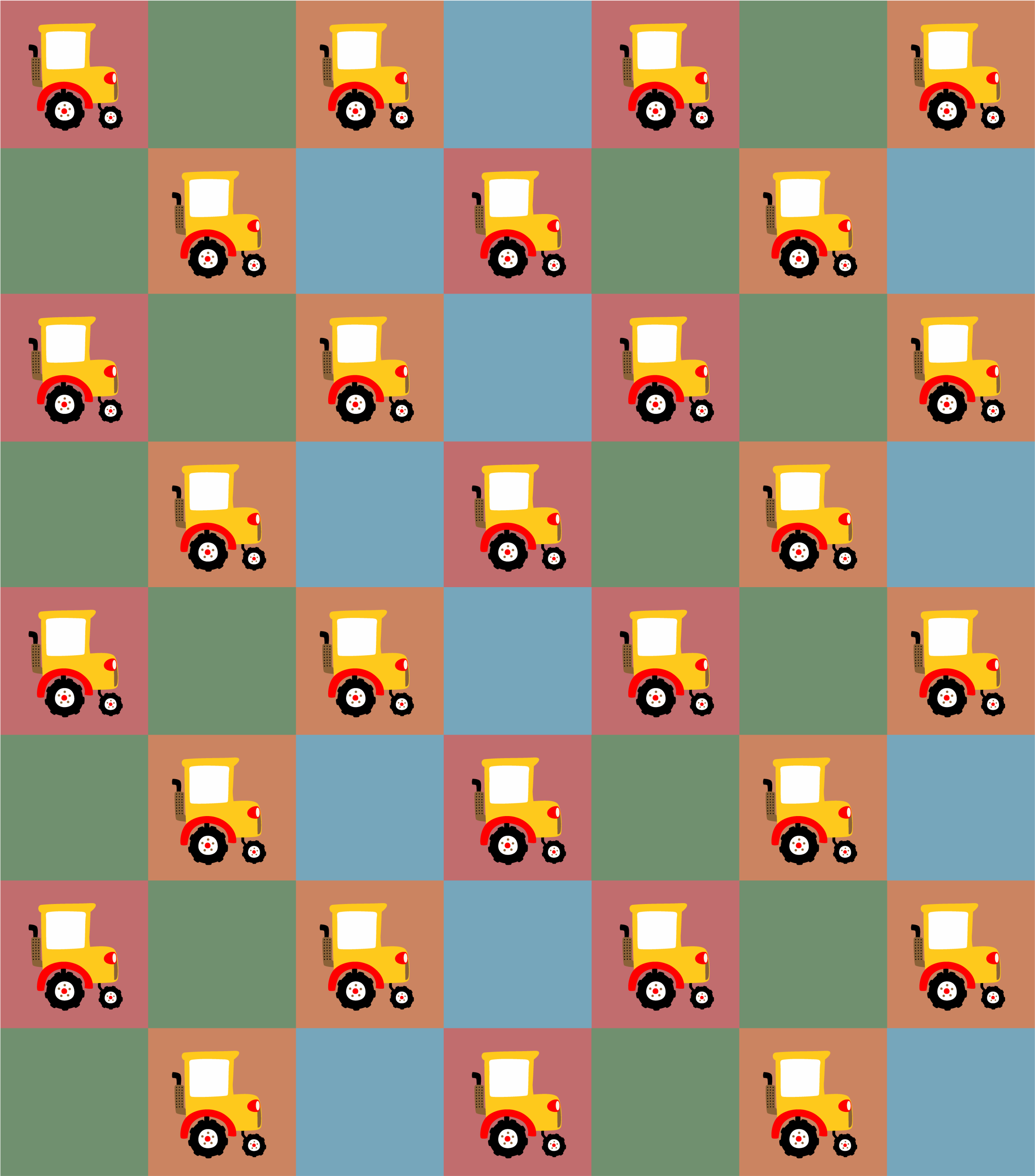 Vzorec traktorja Vinilne preproge v drugih vzorcih - TenStickers