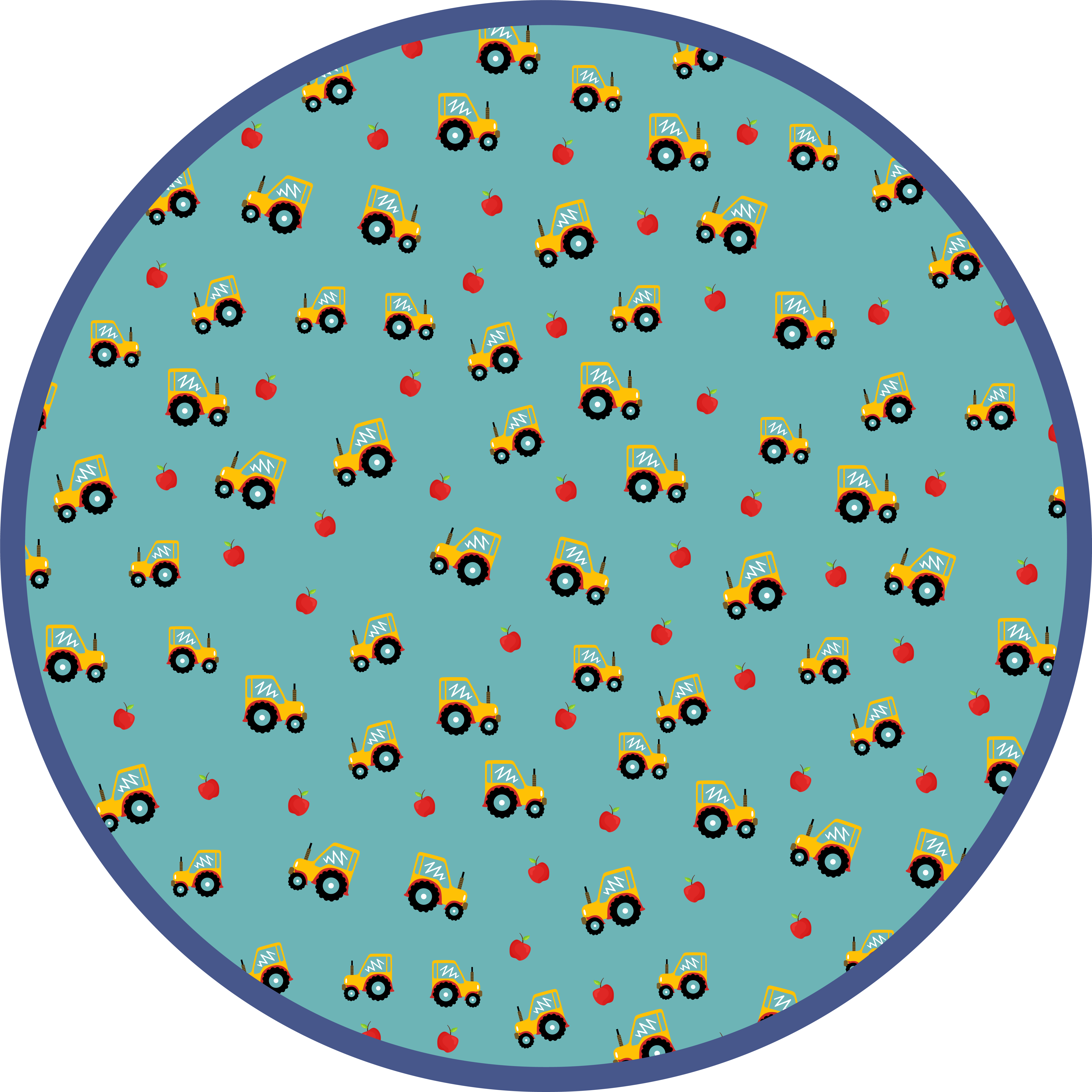 Igriv motiv traktorja Otroške vinilna preproga - TenStickers