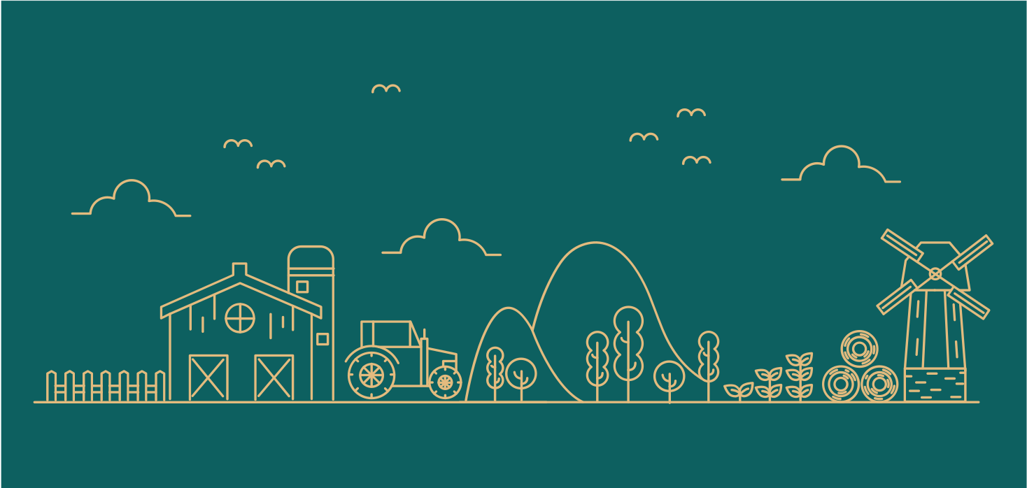 Risanka traktor in kmetijski predmeti živalska preproga - TenStickers