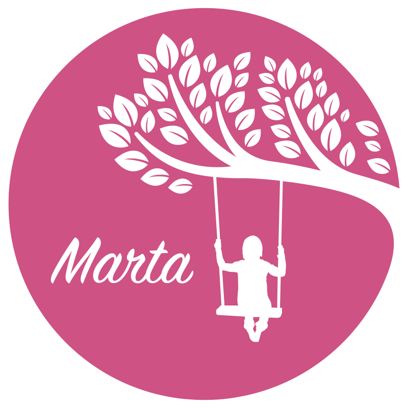 Personalizirana gugalnica Vinilna preproga z imeni - TenStickers