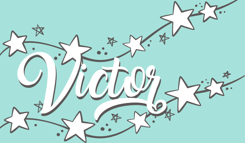 Prilagodljiv zvezdni prah Vinilna preproga z imeni - TenStickers