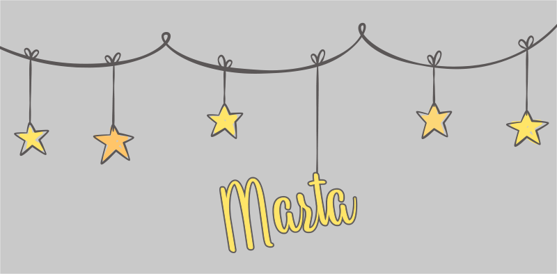 Po meri zvezdnato Vinilna preproga z imeni - TenStickers