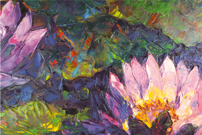 Impresionistično cvetje cvetlična vinilna preproga - TenStickers