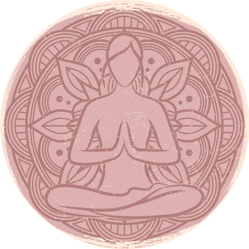 Lotus meditacija figura cvetlična preproga - TenStickers