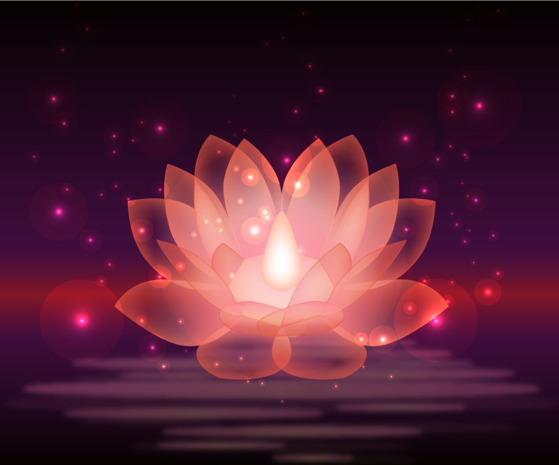 Dizajn kozmičnega lotosa Vinilna preproga mandala - TenStickers