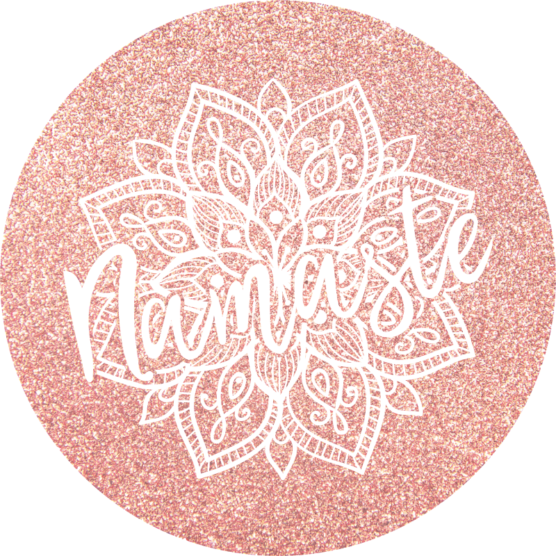Roza namaste mandala vinil preproga - TenStickers