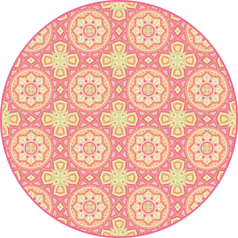 Pisana mandala s pikčasto vinilno preprogo - TenStickers