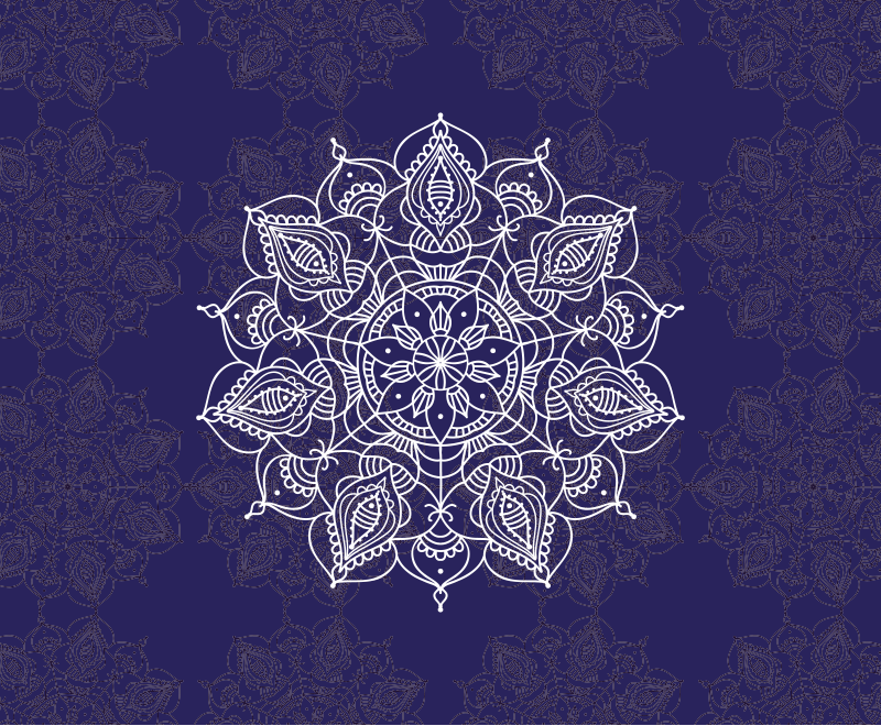 Mandala spiritual lotus mandala vinil preproga - TenStickers