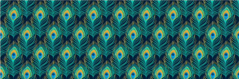 Vinil preproga iz perja peackock - TenStickers