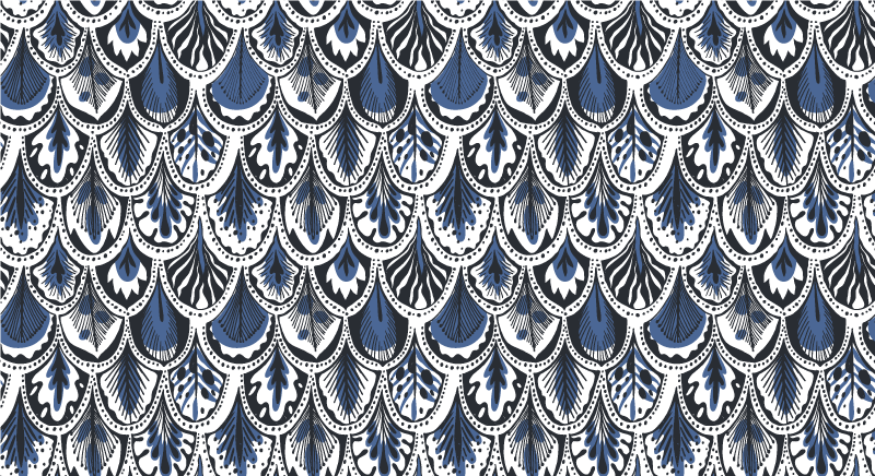 Vzorec pavjega repa Vinilna talna obloga v imitaciji ploščic - TenStickers