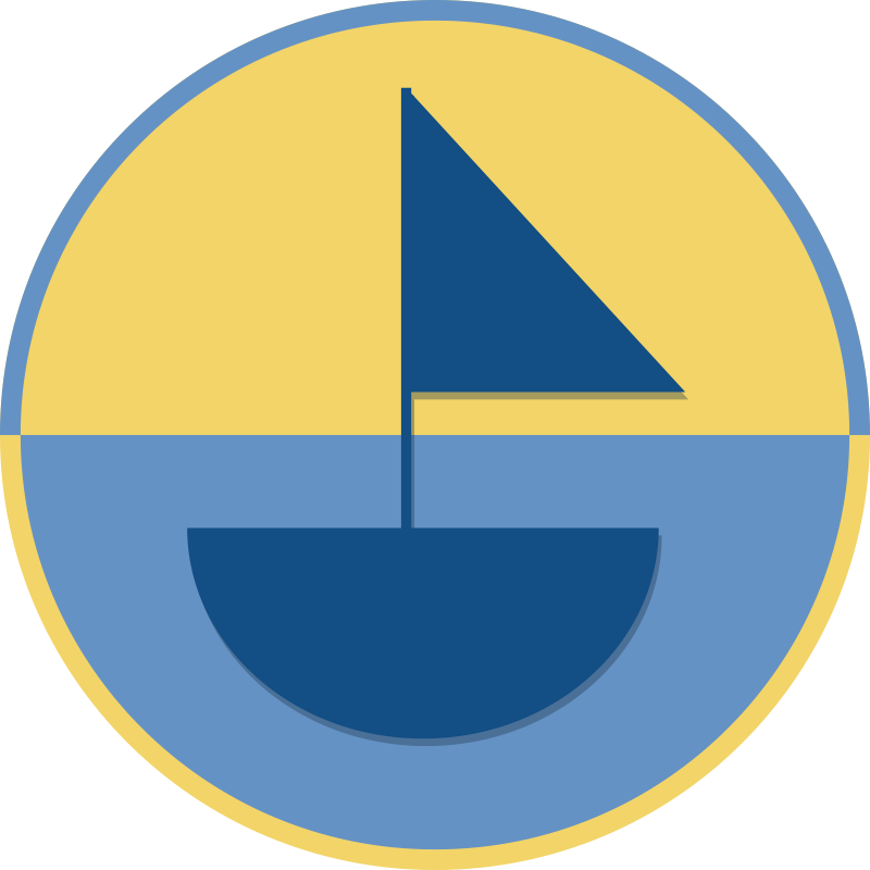 čoln in plaža narava preproga - TenStickers