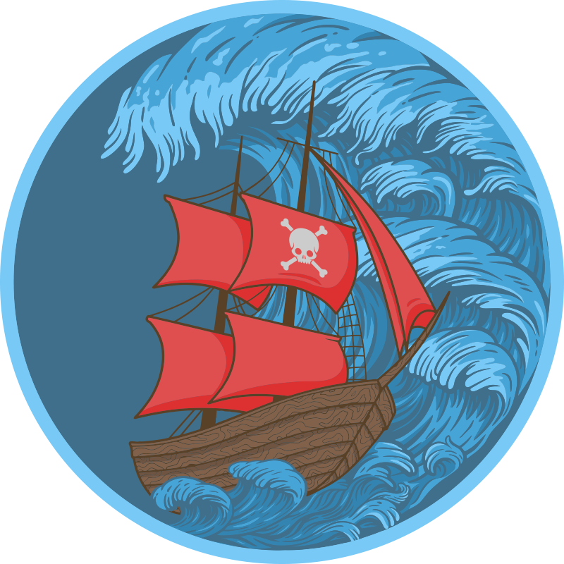 Piratska ladja otroška vinil preproga - TenStickers