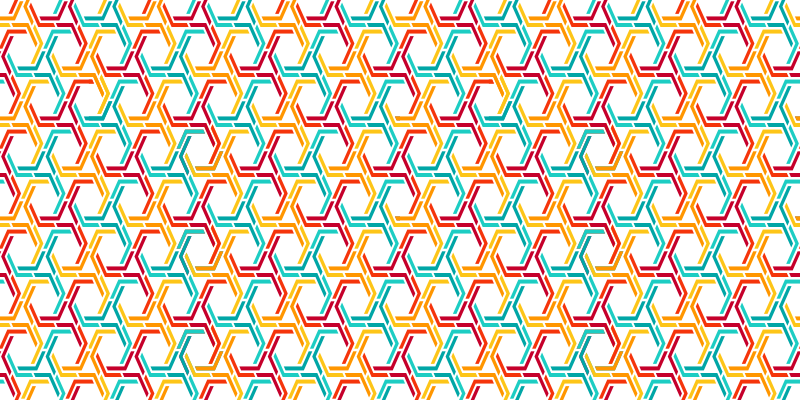 Barvite geometrijske preproge iz šestkotnika - TenStickers