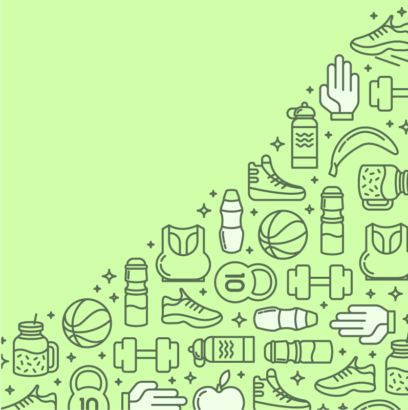 Pripomočki za fitnes Vinilne preproge v drugih vzorcih - TenStickers