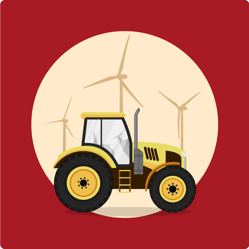 Igralni krožek traktor Otroške vinilna preproga - TenStickers