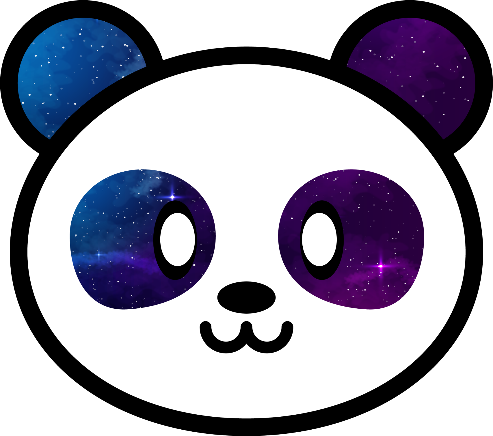 Anime galaxy panda živalska preproga - TenStickers