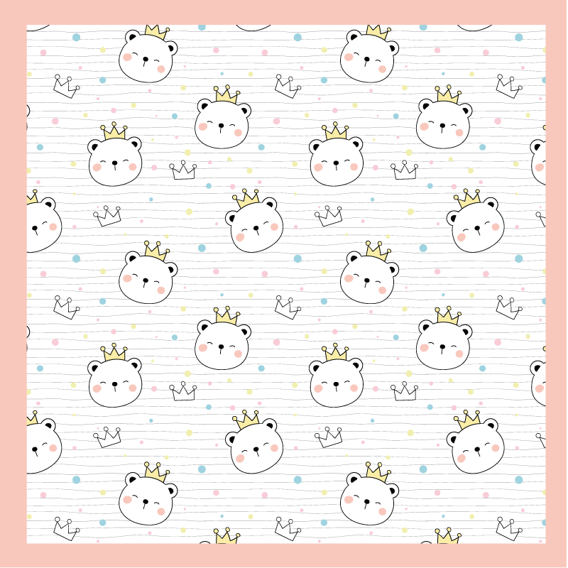 Kronane živalske like Vinilne preproge v drugih vzorcih - TenStickers